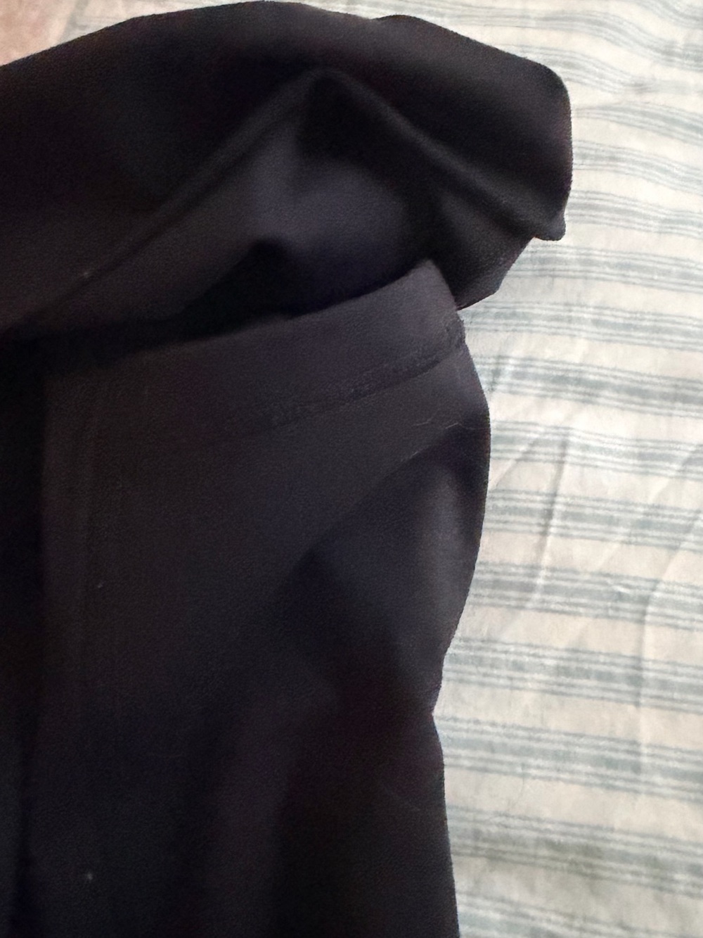 POPFLEX Cool Black Capri Foldover Leggings - Picture 3 of 7